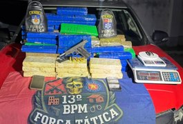 PMAL intercepta entrega de drogas e apreende mais de 62 quilos de entorpecentes