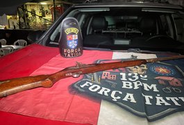 Força Tática do 13º Batalhão apreende arma artesanal em Garça Torta