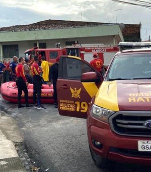 Bombeiros socorreram 198 pessoas nos municípios alagoanos desde o início das chuvas