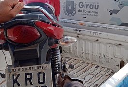 Praticando direção perigosa, suspeito é apreendido pela GM de Girau; veículo tinha queixa de roubo