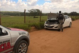 PM recupera veículo roubado com placa clonada na zona rural de Arapiraca