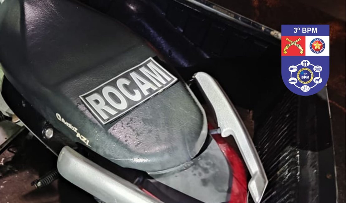 Com ajuda do rastreador, polícia localiza moto roubada em Arapiraca