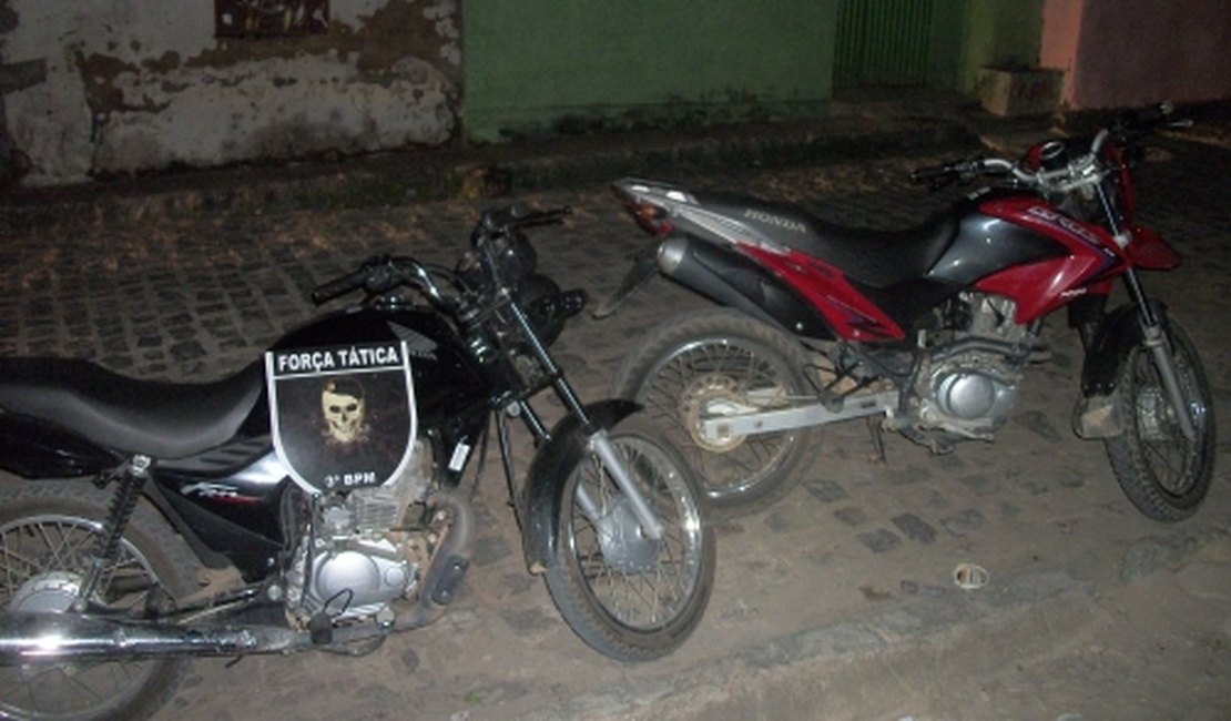 Força Tática recupera duas motocicletas roubadas em Arapiraca&#8207;