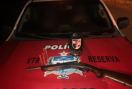 Arma de fogo é apreendida após denúncia de violência doméstica na zona rural de Arapiraca