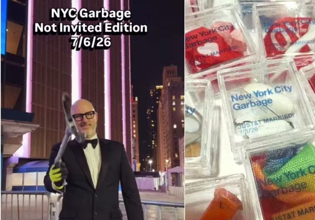 Fãs pagam R$ 130 por cubos com lixo do casamento de Taylor Swift