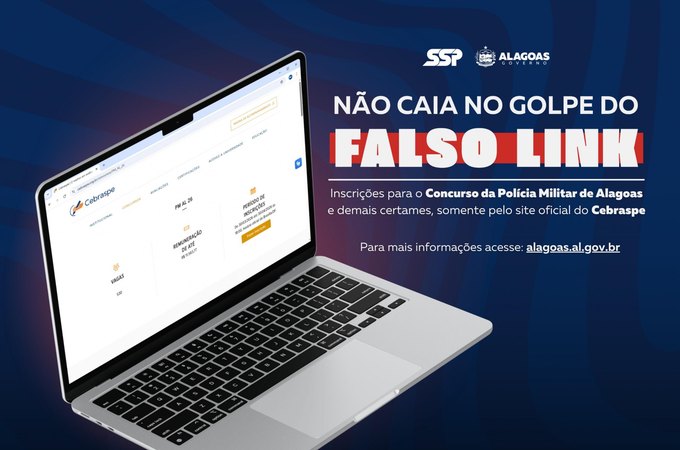 SSP alerta para circulação de links falsos de inscrição no concurso da PM 2026