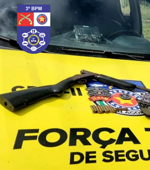 Homem de 24 anos é preso com arma de fogo após ameaçar a companheira e populares na zona rural de Craíbas