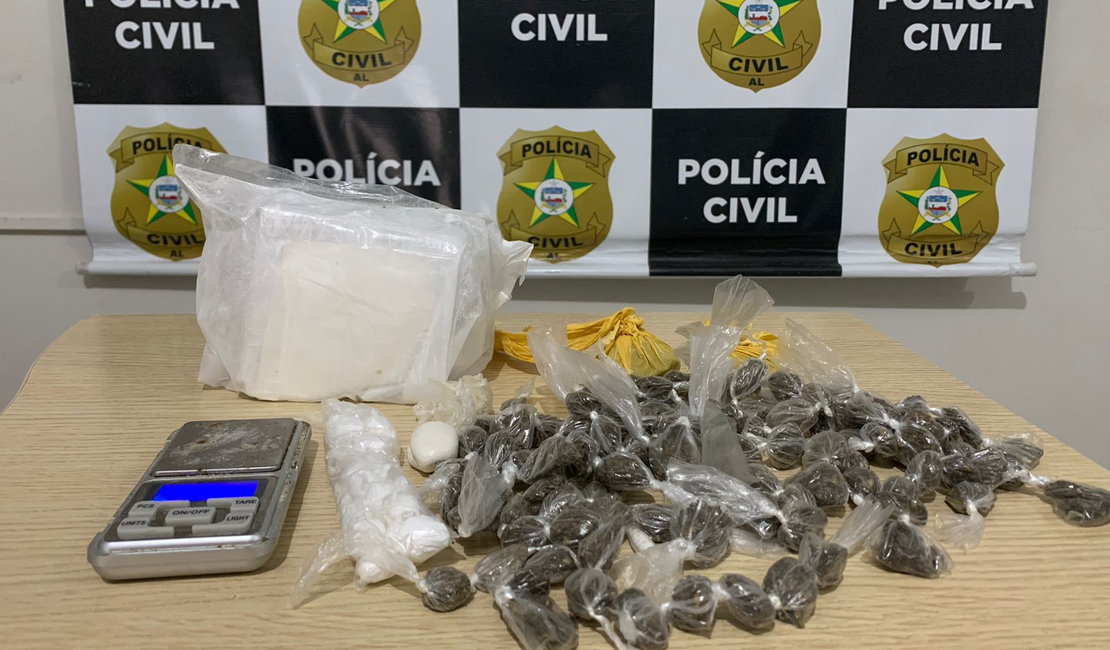 Adolescente de 15 anos é flagrado e detido com cocaína e maconha, em Alagoas