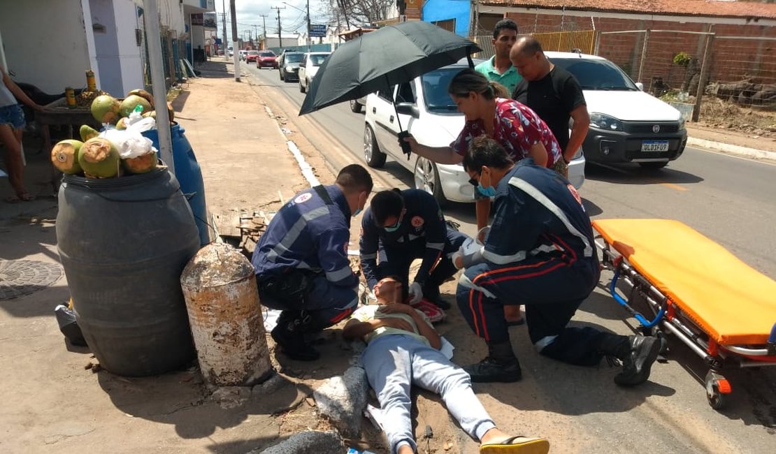 Colisão envolvendo carro e moto deixa um ferido em Arapiraca