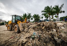 Limpeza urbana retirou mais de 120 toneladas de lixo da foz do Salgadinho, após as chuvas