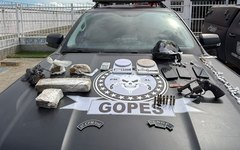 Material apreendido na operação