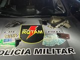 Polícia Militar apreende duas armas de fogo e meio quilo de maconha após denúncia no Jacintinho
