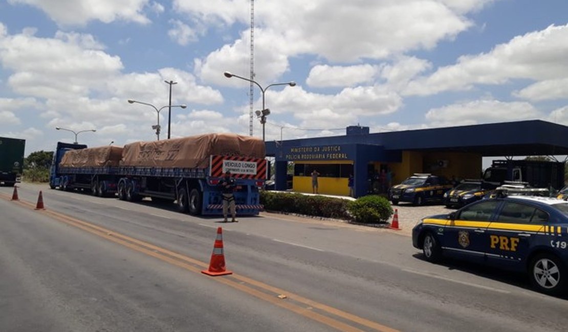 Caminhoneiros são presos e veículos roubados são recuperados em operação na BR-101, em AL