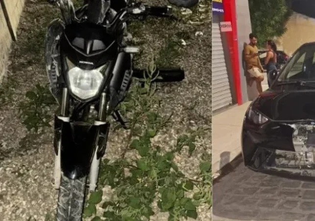 Adolescente de 16 anos fica ferido após colisão entre moto e carro em Arapiraca