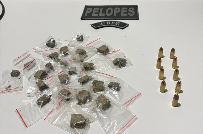 Homem é preso por tráfico de drogas e posse de munições de uso restrito no Conjunto Quati, em Arapiraca