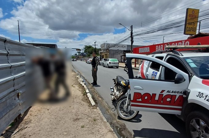 PM apreende motocicleta adulterada no bairro Eldorado, em Arapiraca