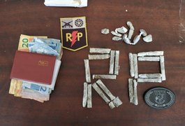 Menor é apreendido suspeito de tráfico de drogas no bairro Cacimbas, em Arapiraca