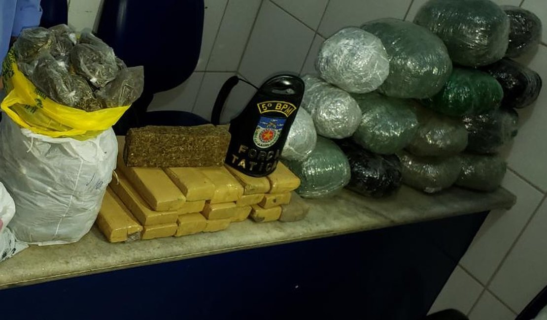PM encontra mais de 25kg de maconha dentro de residência em Maceió