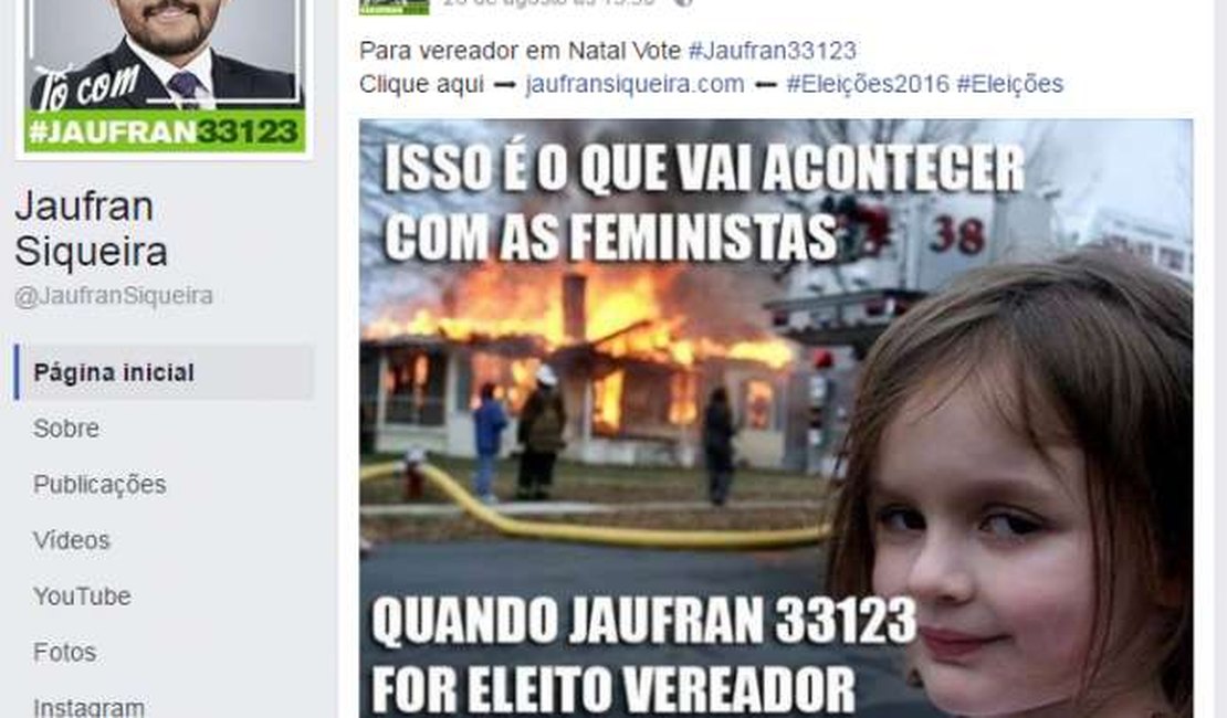 PMN vai expulsar e barrar candidato que 'prometeu' queimar feministas