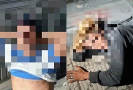 Em Arapiraca, homem diz que esperava van na porta de loja que estava sendo furtada de madrugada; dupla foi presa