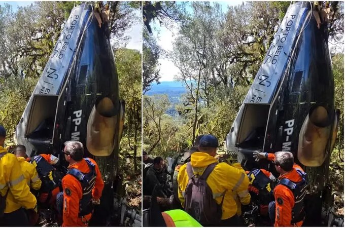 Corpos de vítimas de queda de helicóptero em SC são liberados