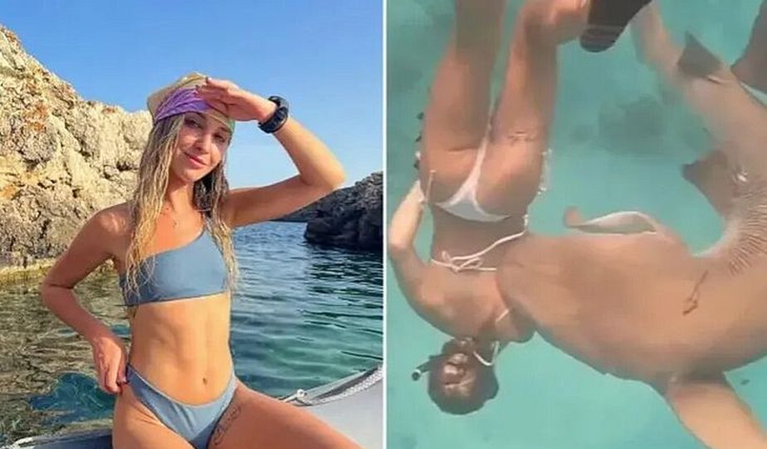 Turista é mordida por tubarão ao posar para fotógrafo nas Maldivas