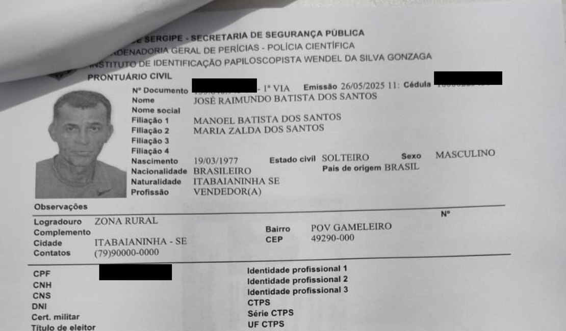 IML de Arapiraca convoca familiares de sergipano para liberação de corpo