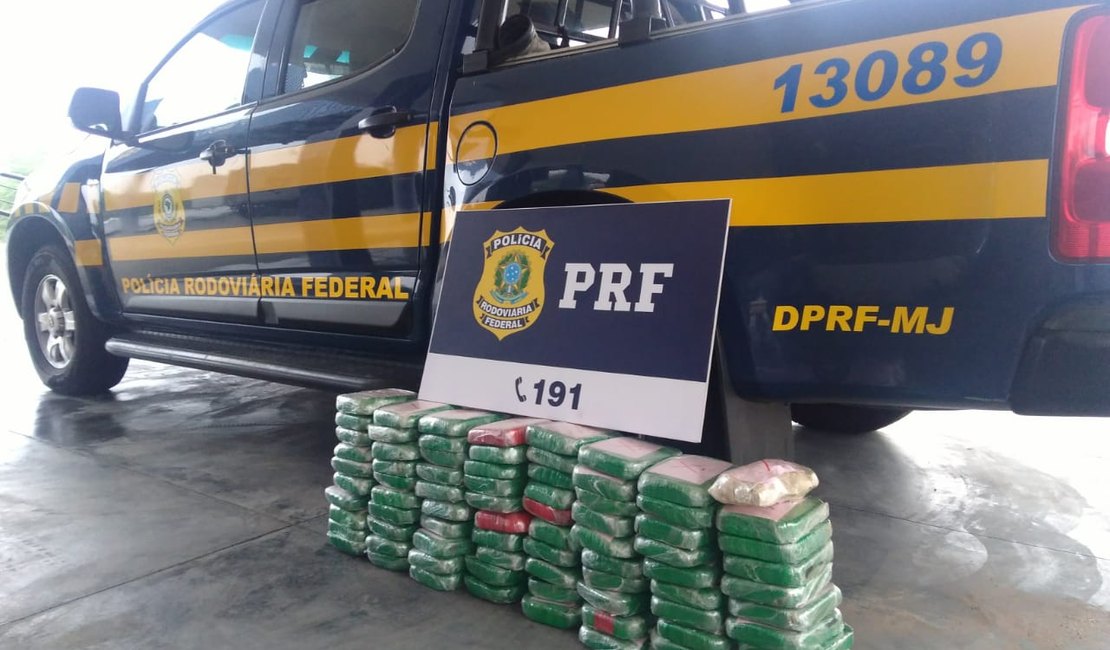 80Kg de pasta de cocaína são apreendidos pela PRF na BR 423, em Canapi