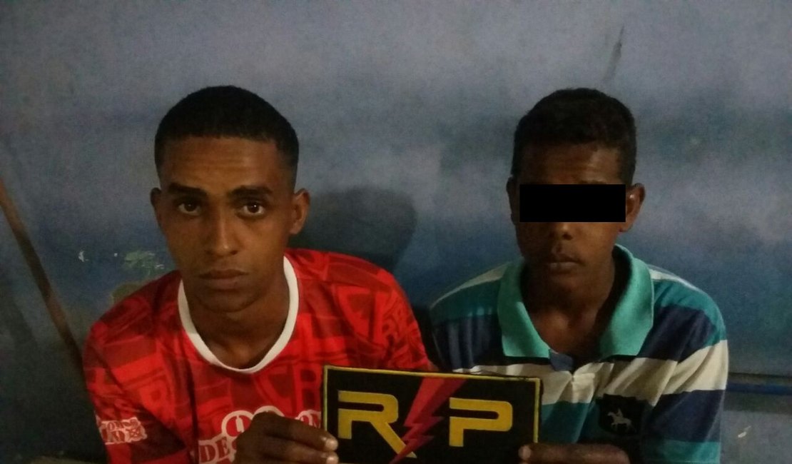 Dupla é presa com loló no bairro Primavera em Arapiraca