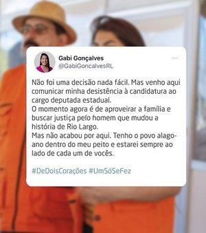 Gabriela Gonçalves é alvo de Fake News dizendo que ela desistiu de concorrer ao cargo de deputada estadual