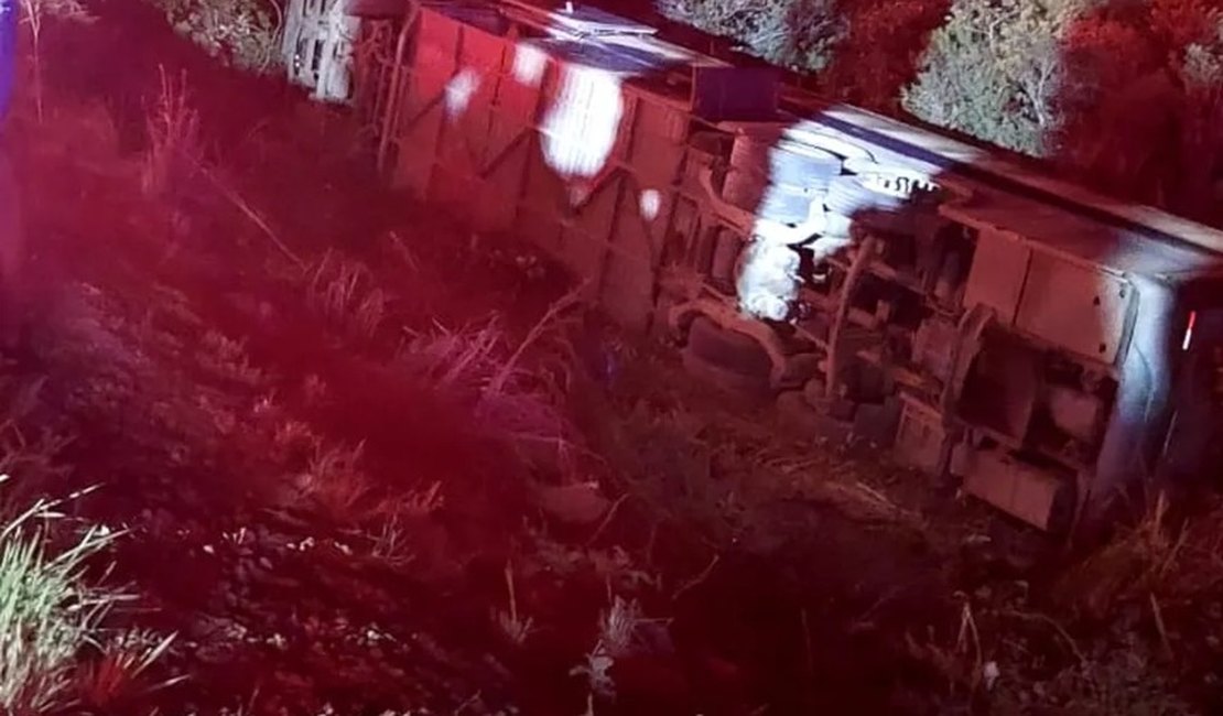 Ônibus com alagoanos cai em ribanceira e deixa 32 feridos em Minas Gerais; assista