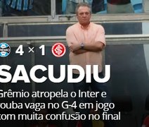 Na festa de Felipão, Grêmio finda jejum e entra no G-4 goleando Inter