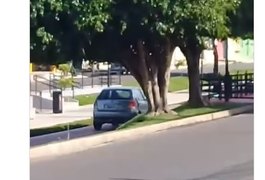 Vídeo. Condutor é flagrado trafegando com o carro pela ciclovia do trabalhador