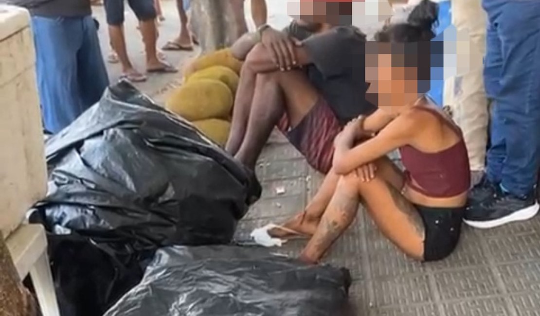 Homem e mulher são presos com arma de fogo no Mercado Público de Arapiraca