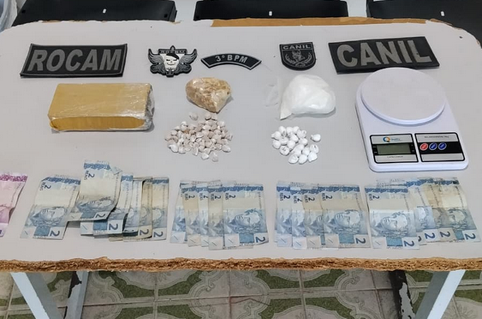 Homem é preso em flagrante após PM encontrar 680 gramas de drogas em residência, em Craíbas