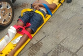 Motociclista perde o controle e sofre acidente, em Arapiraca