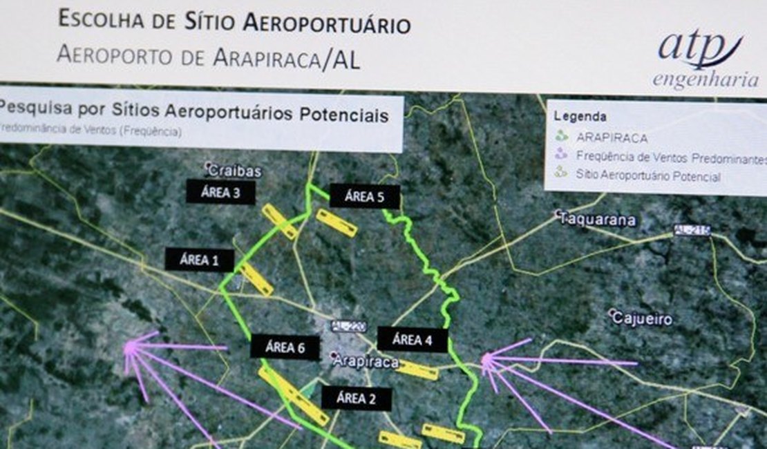 Finalizado estudo para o sítio aeroportuário do município de Arapiraca
