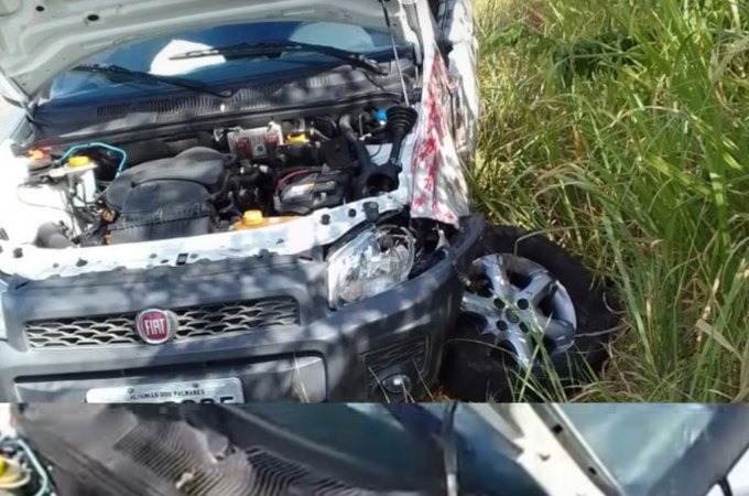 Acidente entre carro e ônibus é registrado na BR-104, em União dos Palmares