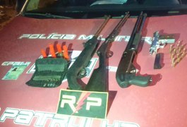 Operação prende dois homens e apreende quatro armas em Arapiraca