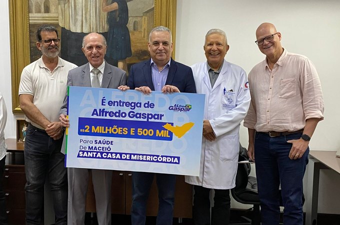 Alfredo Gaspar destina R$ 2,5 milhões para ampliar atendimentos do SUS feitos pela Santa Casa de Maceió