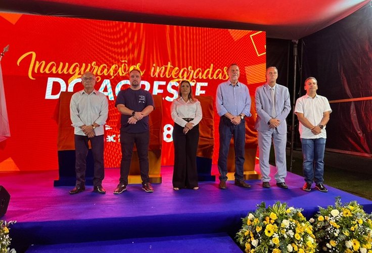 Rute Nezinho participa de inauguração de novos laboratórios, estação de energia solar e unidades móveis do Senac em Arapiraca