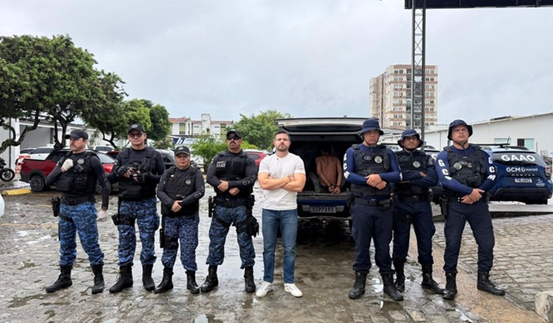 Ação conjunta entre guardas municipais de Maceió e Marechal prende acusado de agredir 'Ceguinho do Centro'