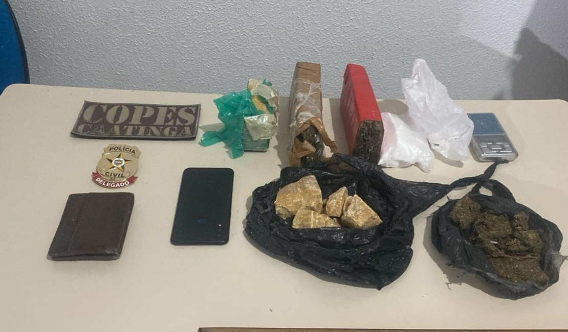 Polícia Civil prende homem e apreende drogas no Sertão alagoano