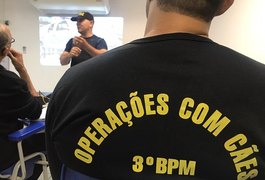 PMs do Canil 3º BPM participam de treinamento no trabalho com cães para detecção de drogas
