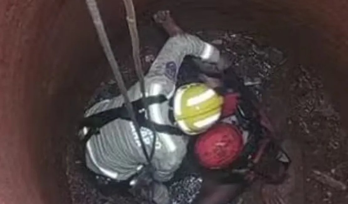 Homem cai em poço sem água com cerca de seis metros de profundidade em São Sebastião