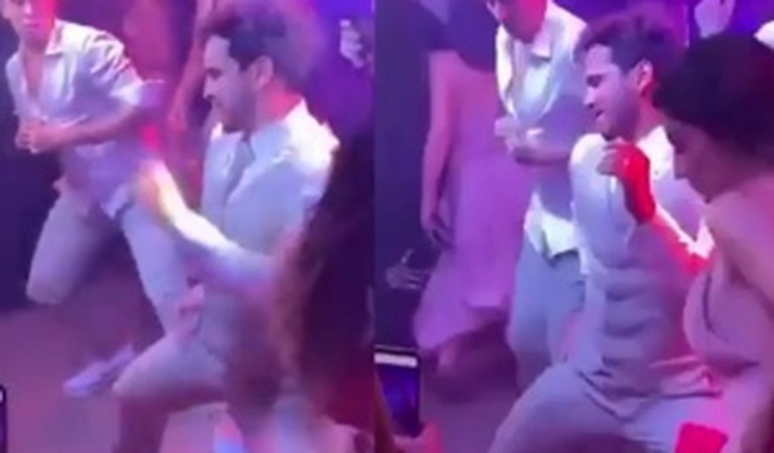 Casados, Carlinhos Maia e Lucas Guimarães dançam muito em festa