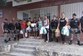 Policiais do 3º Batalhão fazem doações em Instituições Filantrópicas de Arapiraca