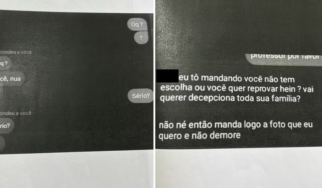 Professor do Paraná é investigado por pedir fotos de adolescente nua: 'Você não tem escolha, ou você quer reprovar?'