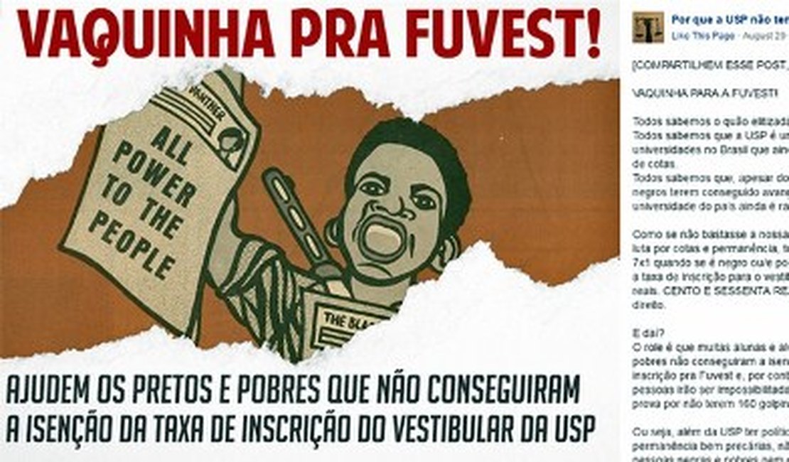 Grupo faz vaquinha para pagar inscrição em vestibular de alunos pobres e negros