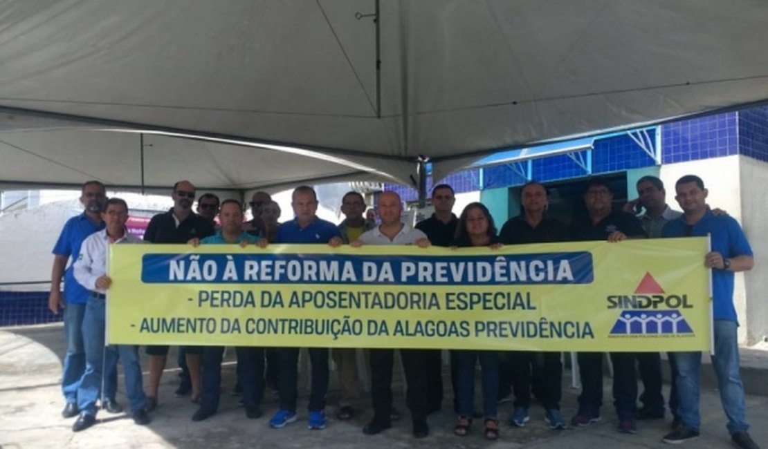 Sindpol realiza ato público contra a Reforma da Previdência